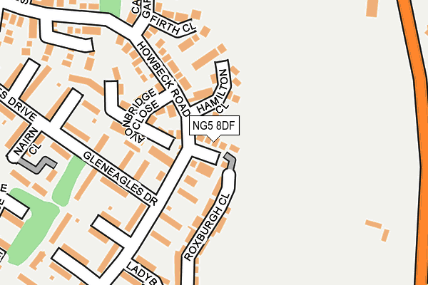 NG5 8DF map - OS OpenMap – Local (Ordnance Survey)