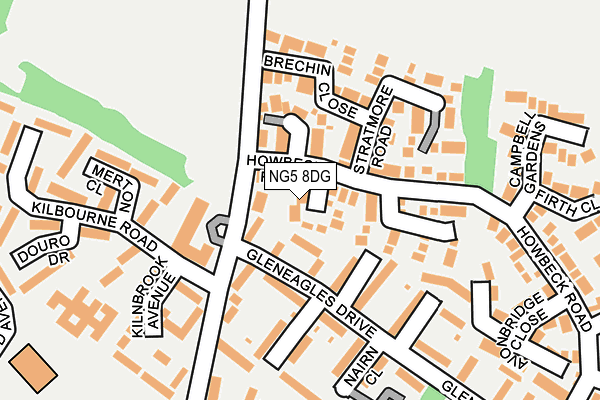 NG5 8DG map - OS OpenMap – Local (Ordnance Survey)