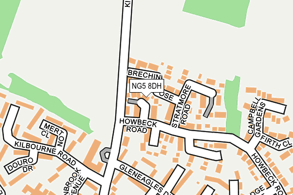 NG5 8DH map - OS OpenMap – Local (Ordnance Survey)
