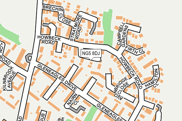 NG5 8DJ map - OS OpenMap – Local (Ordnance Survey)