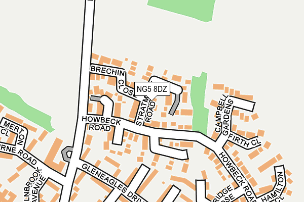 NG5 8DZ map - OS OpenMap – Local (Ordnance Survey)