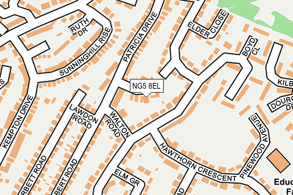 NG5 8EL map - OS OpenMap – Local (Ordnance Survey)