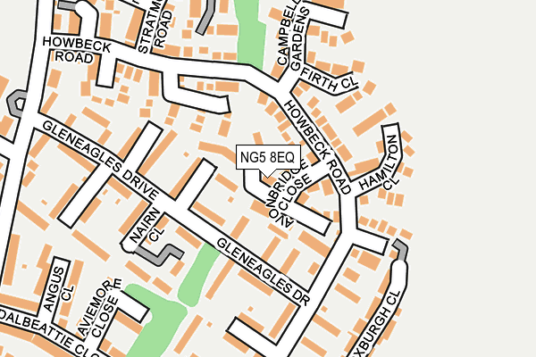 NG5 8EQ map - OS OpenMap – Local (Ordnance Survey)