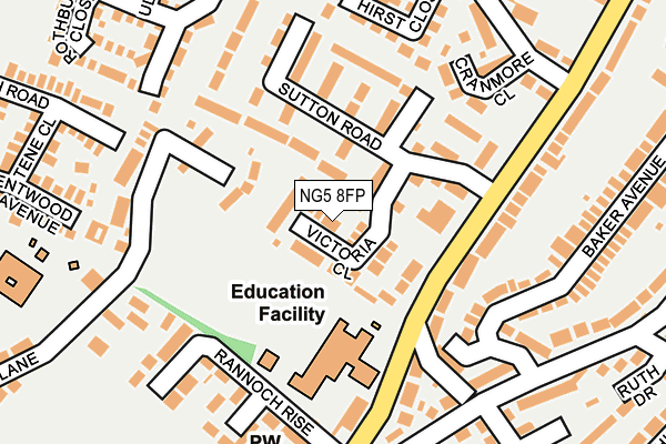 NG5 8FP map - OS OpenMap – Local (Ordnance Survey)