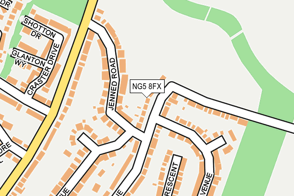 NG5 8FX map - OS OpenMap – Local (Ordnance Survey)