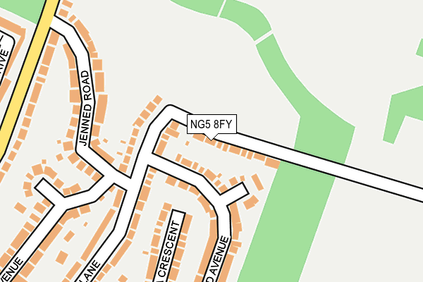 NG5 8FY map - OS OpenMap – Local (Ordnance Survey)