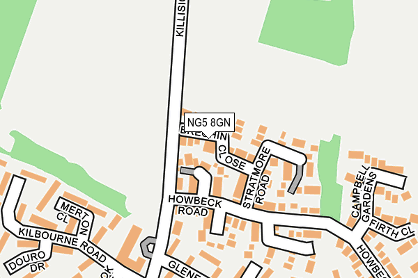 NG5 8GN map - OS OpenMap – Local (Ordnance Survey)