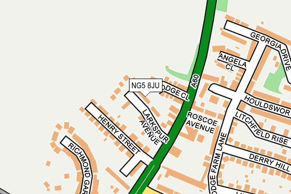 NG5 8JU map - OS OpenMap – Local (Ordnance Survey)