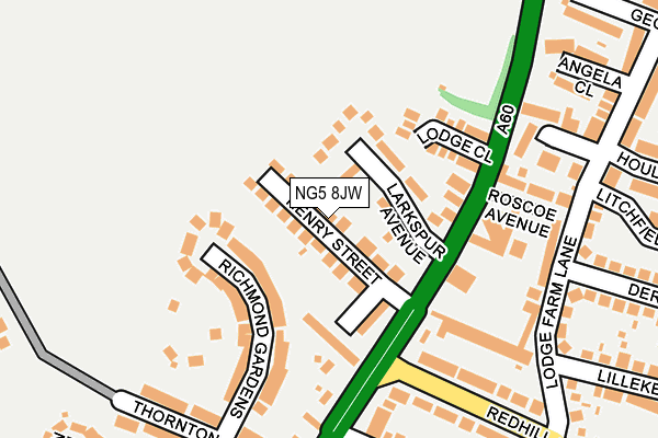 NG5 8JW map - OS OpenMap – Local (Ordnance Survey)