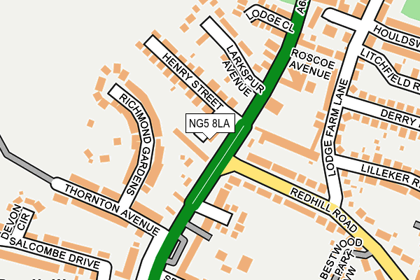 NG5 8LA map - OS OpenMap – Local (Ordnance Survey)