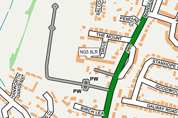 NG5 8LR map - OS OpenMap – Local (Ordnance Survey)