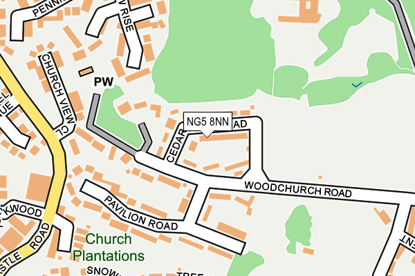 NG5 8NN map - OS OpenMap – Local (Ordnance Survey)