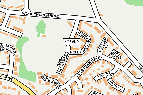 NG5 8NP map - OS OpenMap – Local (Ordnance Survey)