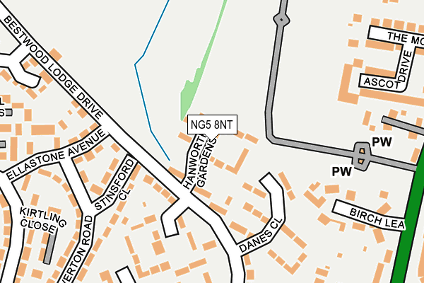NG5 8NT map - OS OpenMap – Local (Ordnance Survey)
