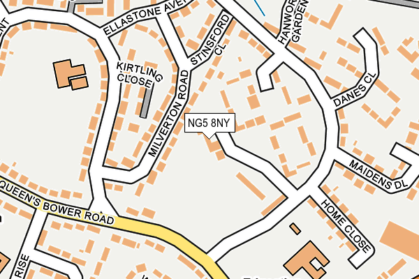 NG5 8NY map - OS OpenMap – Local (Ordnance Survey)