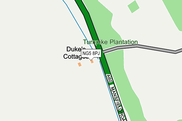 NG5 8PJ map - OS OpenMap – Local (Ordnance Survey)
