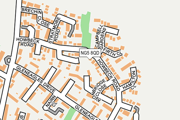 NG5 8QD map - OS OpenMap – Local (Ordnance Survey)