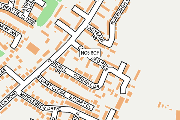 NG5 8QF map - OS OpenMap – Local (Ordnance Survey)