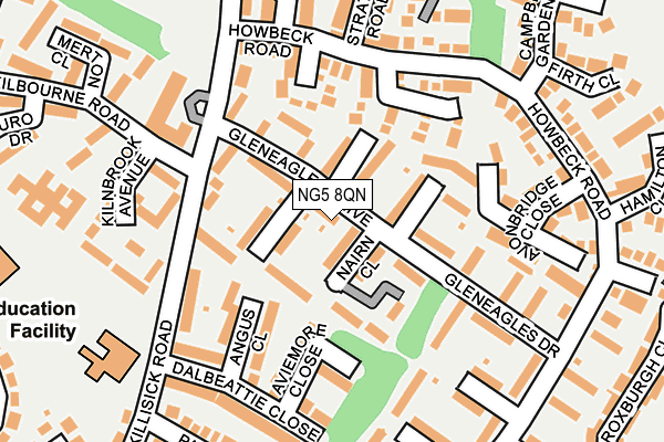 NG5 8QN map - OS OpenMap – Local (Ordnance Survey)