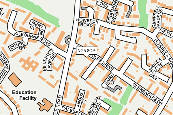 NG5 8QP map - OS OpenMap – Local (Ordnance Survey)