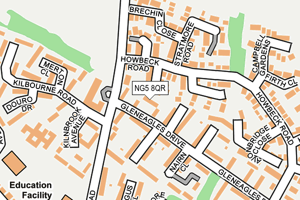 NG5 8QR map - OS OpenMap – Local (Ordnance Survey)