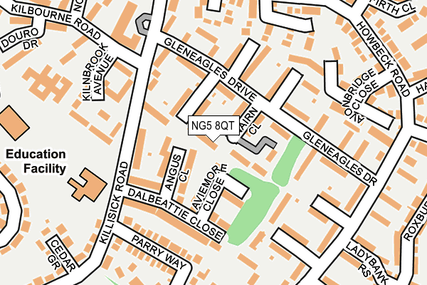 NG5 8QT map - OS OpenMap – Local (Ordnance Survey)