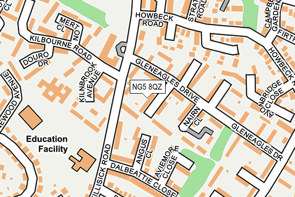 NG5 8QZ map - OS OpenMap – Local (Ordnance Survey)