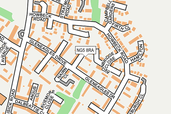 NG5 8RA map - OS OpenMap – Local (Ordnance Survey)