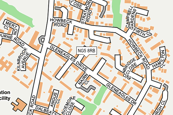 NG5 8RB map - OS OpenMap – Local (Ordnance Survey)