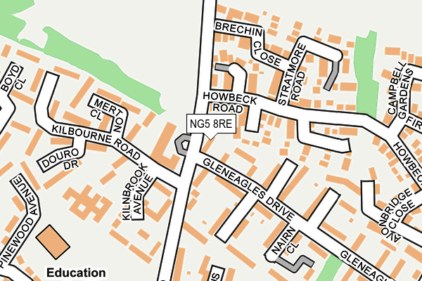 NG5 8RE map - OS OpenMap – Local (Ordnance Survey)