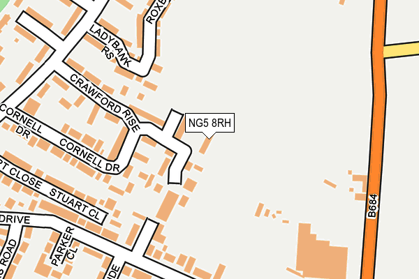 NG5 8RH map - OS OpenMap – Local (Ordnance Survey)