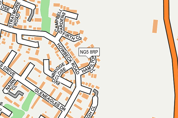 NG5 8RP map - OS OpenMap – Local (Ordnance Survey)