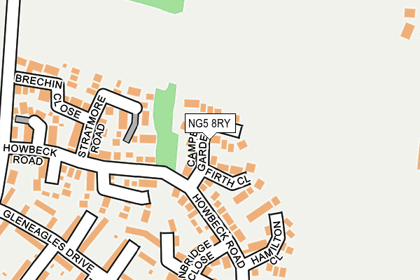 NG5 8RY map - OS OpenMap – Local (Ordnance Survey)