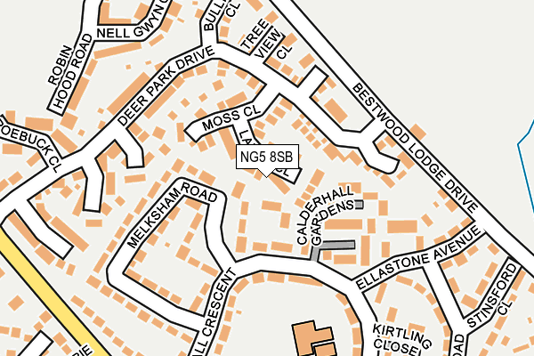 NG5 8SB map - OS OpenMap – Local (Ordnance Survey)