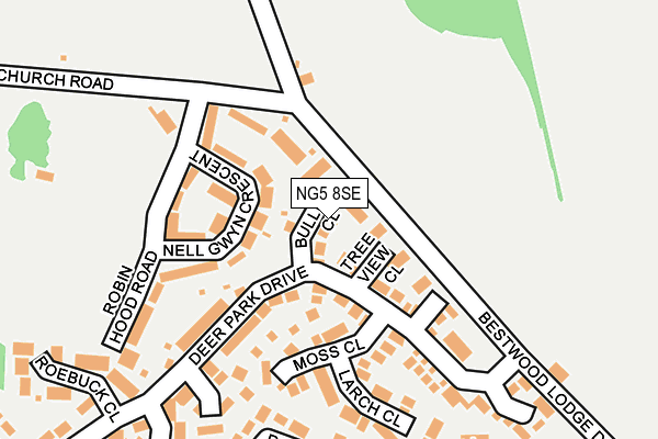 NG5 8SE map - OS OpenMap – Local (Ordnance Survey)