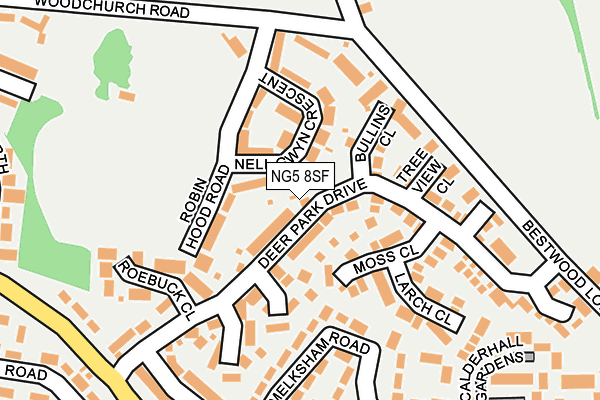 NG5 8SF map - OS OpenMap – Local (Ordnance Survey)