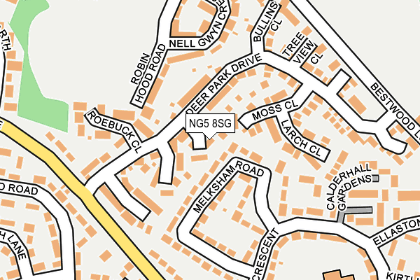 NG5 8SG map - OS OpenMap – Local (Ordnance Survey)