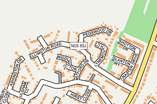 NG5 8SJ map - OS OpenMap – Local (Ordnance Survey)
