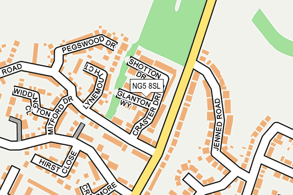 NG5 8SL map - OS OpenMap – Local (Ordnance Survey)