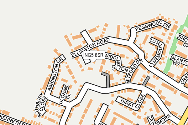 NG5 8SR map - OS OpenMap – Local (Ordnance Survey)