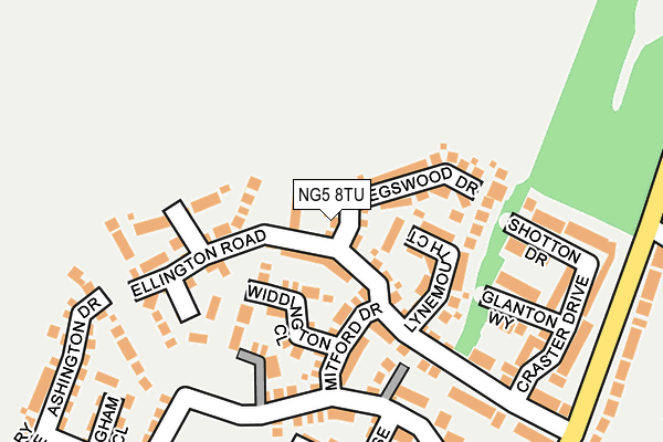 NG5 8TU map - OS OpenMap – Local (Ordnance Survey)