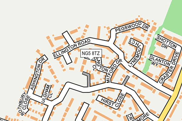 NG5 8TZ map - OS OpenMap – Local (Ordnance Survey)