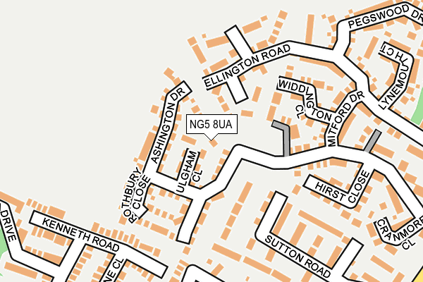 NG5 8UA map - OS OpenMap – Local (Ordnance Survey)