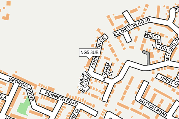 NG5 8UB map - OS OpenMap – Local (Ordnance Survey)