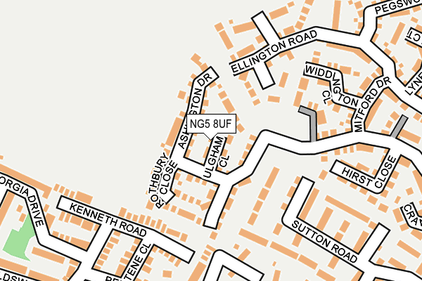 NG5 8UF map - OS OpenMap – Local (Ordnance Survey)