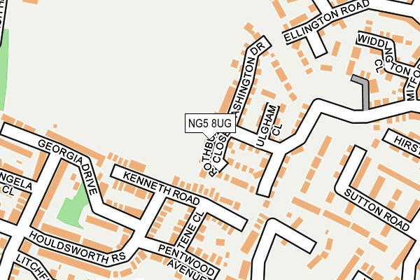 NG5 8UG map - OS OpenMap – Local (Ordnance Survey)