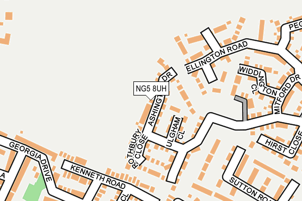 NG5 8UH map - OS OpenMap – Local (Ordnance Survey)