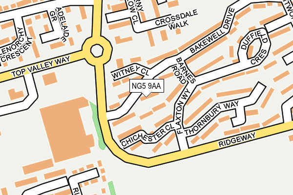 NG5 9AA map - OS OpenMap – Local (Ordnance Survey)