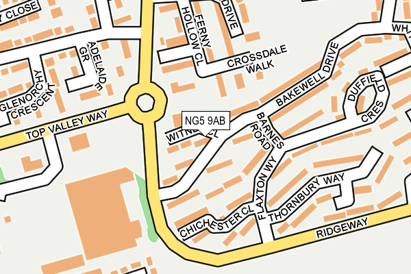 NG5 9AB map - OS OpenMap – Local (Ordnance Survey)