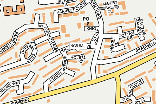 NG5 9AL map - OS OpenMap – Local (Ordnance Survey)
